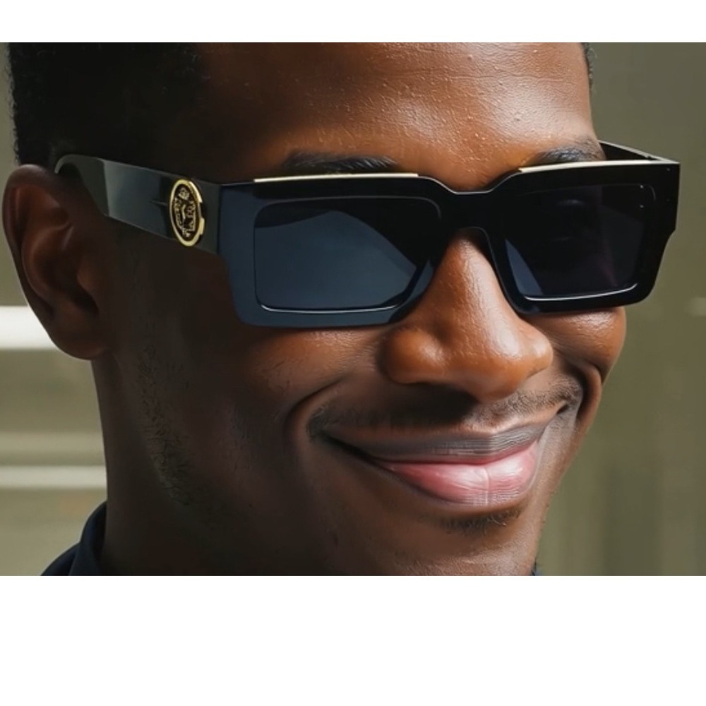 Sunglasses Designer Hip Hop Dark Black Lens UV400 Retro‎ Vintage Classic Lentes